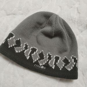 Chaco Gray and Black Knit Bucket Beanie OS